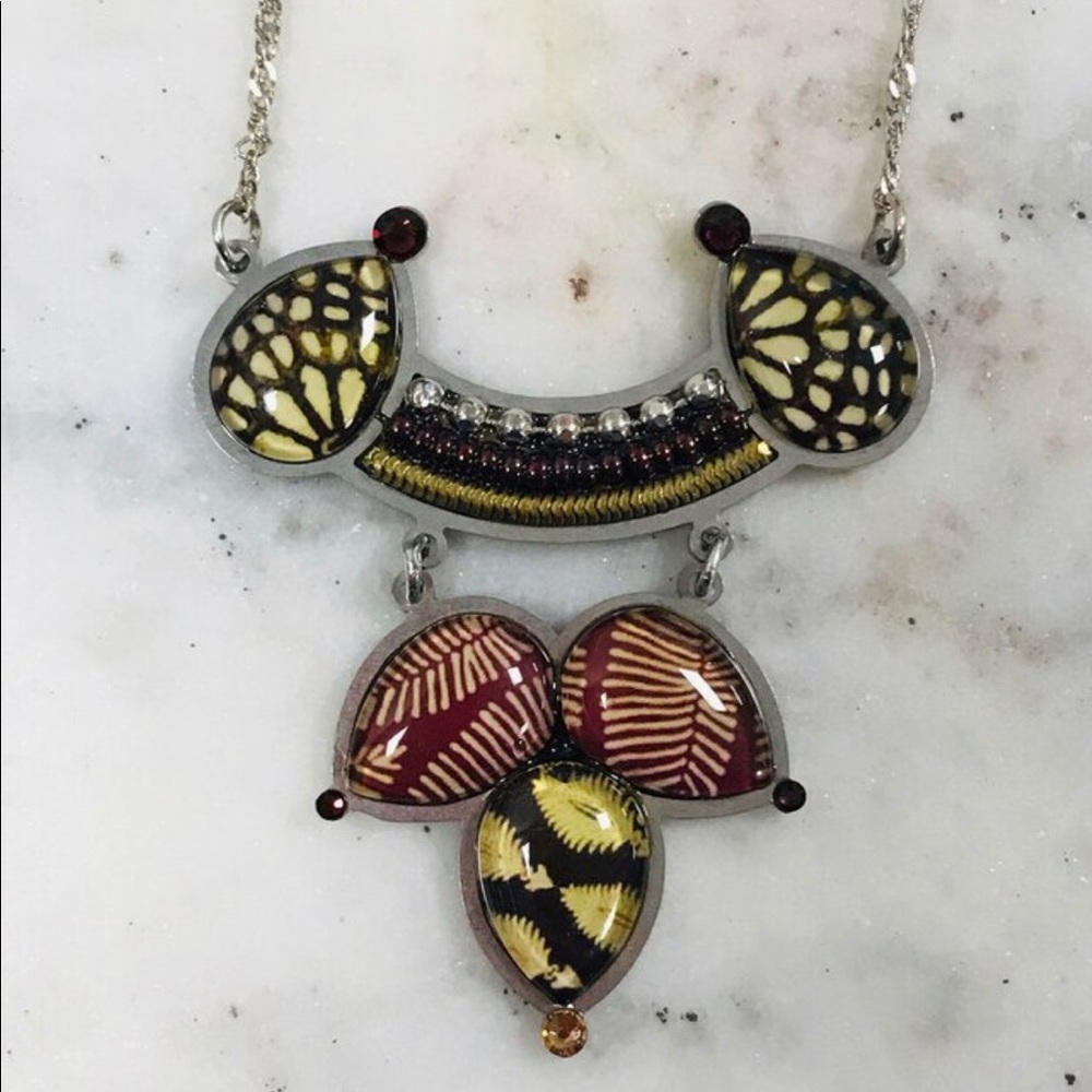 Gorgeous Yoolies Fabric & Resin Necklace,NWT